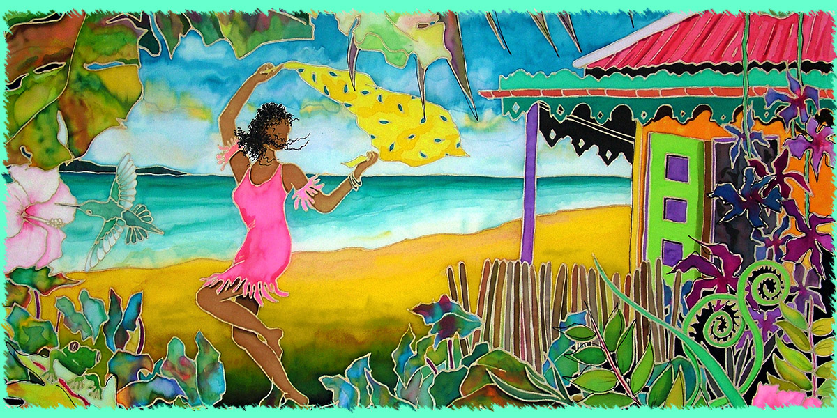 art on canvas : caribbean garden